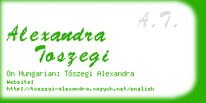 alexandra toszegi business card